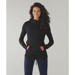 Lululemon Cashmere Blend Sweet Savasana Pullover Heathered Black Workout Yoga